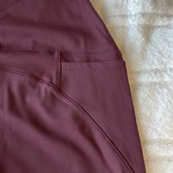 Spyder high rise capris leggings burgundy color size small - Picture 5 of 7